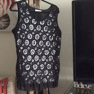 Black Sequin top Great sparkle for the holidays